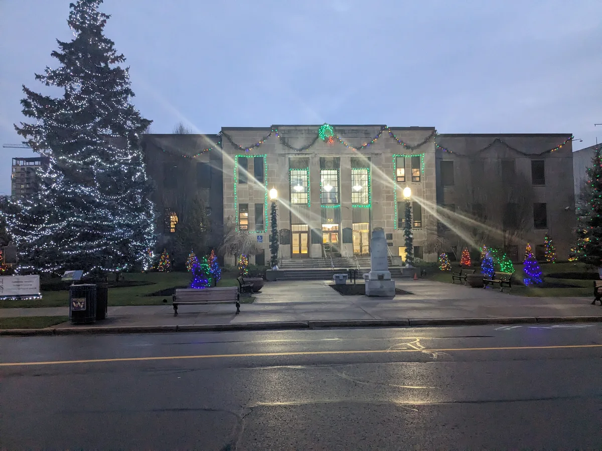 Stone facade of St. Catharines City Hall